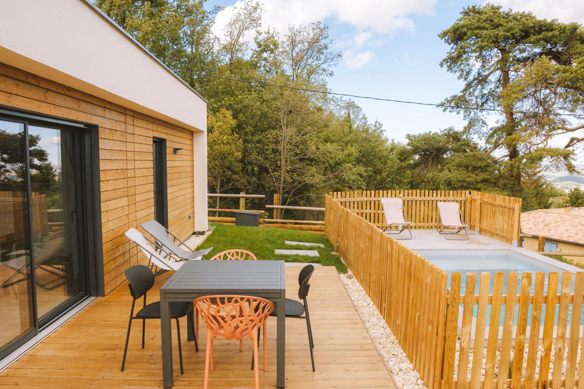 La Booa - Ecolodge En Ardeche - Piscine Privee - Ecolodgite Ozon  Buitenkant foto