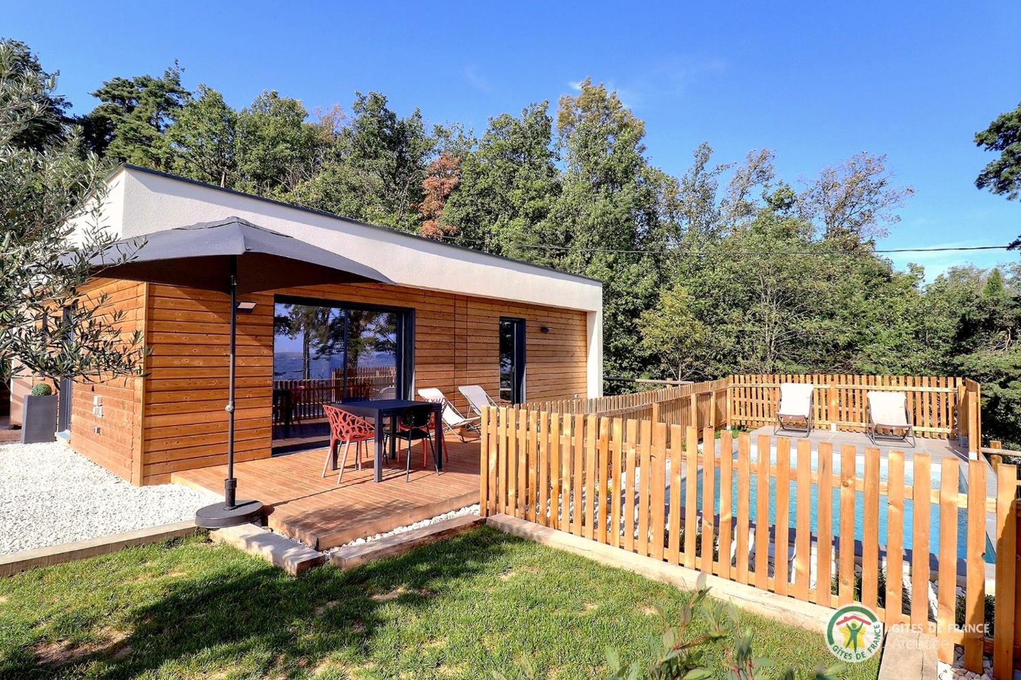 La Booa - Ecolodge En Ardeche - Piscine Privee - Ecolodgite Ozon  Buitenkant foto